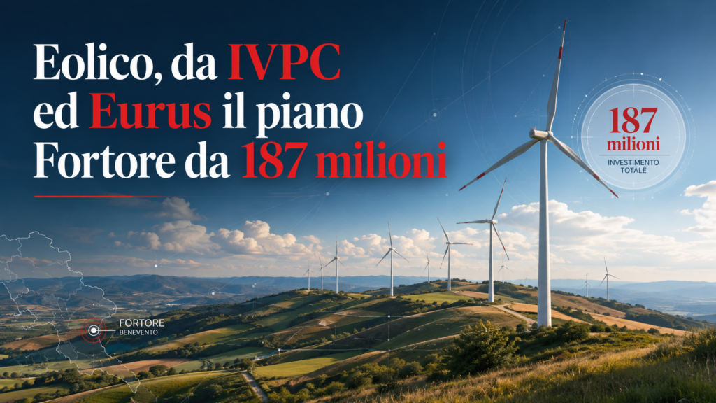 Eolico, da IVPC ed Eurus il piano Fortore da 187 milioni