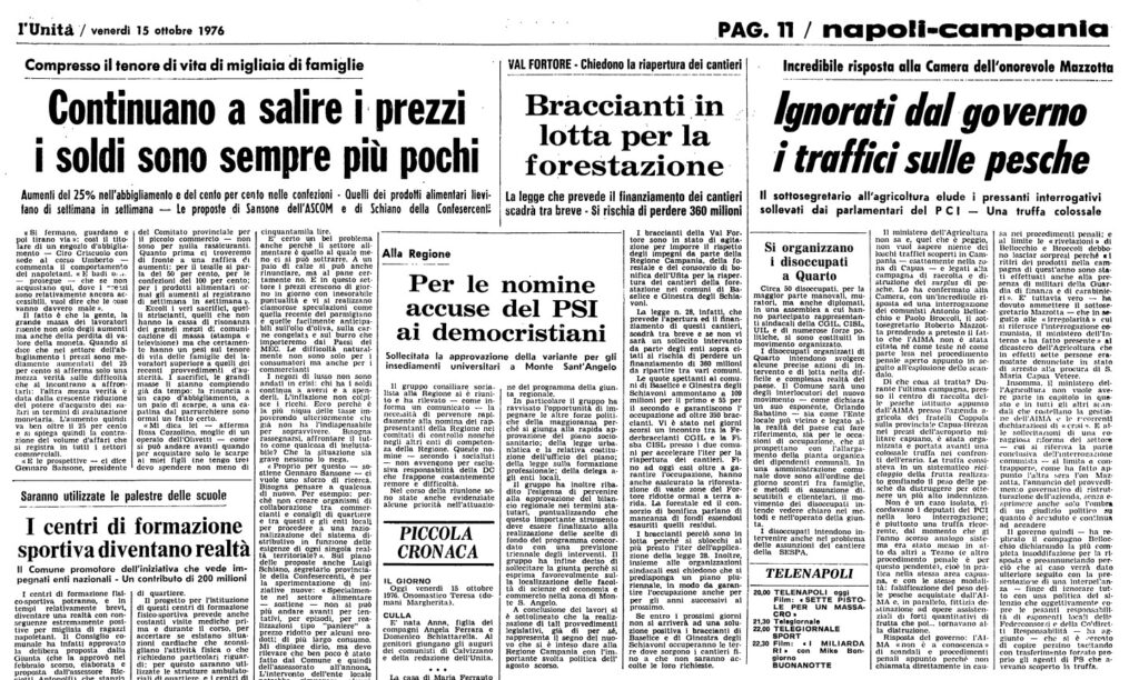 VALFORTORE – Braccianti in lotta per la forestazione